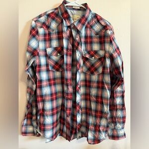 American Eagle Outfitters Red and Blue Checkered Shirt